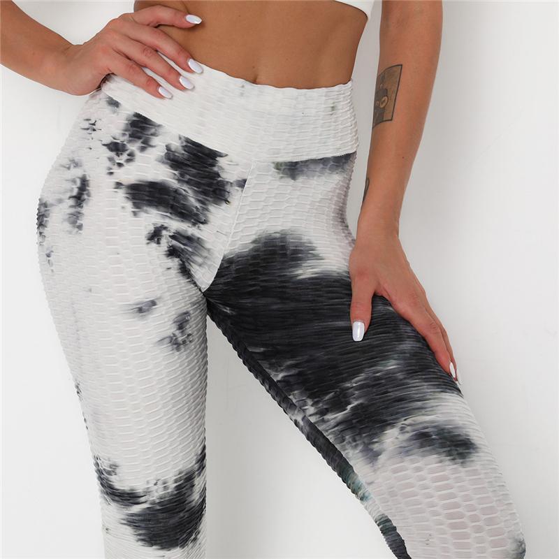 Newst Style Women High Waist Gyms Leggings Push Up Hip Fitness Pants Color Tie-dye Fashion Sport Leggings Anti Cellulite Legging