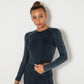 Women Gym T-shirt Seamless Quick Dry Tracksuit Long Sleeve Crop Tops Shirt Fitness Sports Tight Push Gym Workout Shirts And Vest