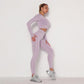 Winter Fitness Set Sports Suit Women Workout Sports Outfit Fitness Set Wear High Waist Gym Seamless Workout Clothes For Women