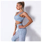 Seamless Sports Bra Women Vital Fitness Cropped Top Padded Push Up Sports Bra Gym Brassiere Femme Workout Racerback Active Wear
