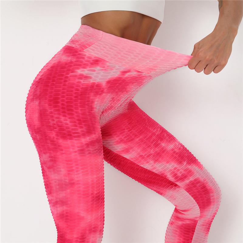 Newst Style Women High Waist Gyms Leggings Push Up Hip Fitness Pants Color Tie-dye Fashion Sport Leggings Anti Cellulite Legging