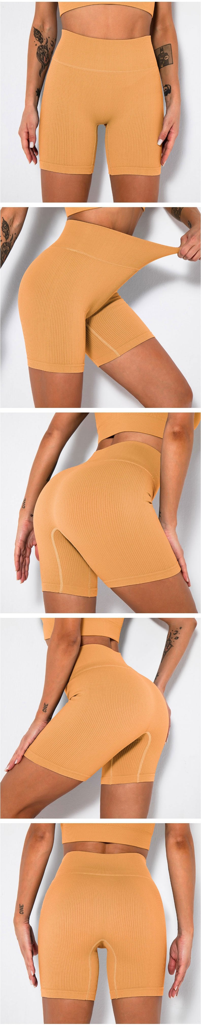 Seamless high Waist shorts Push Up Sport Women Fitness Running Pants Energy Seamless Leggings Gym Girl Tight Short Pants