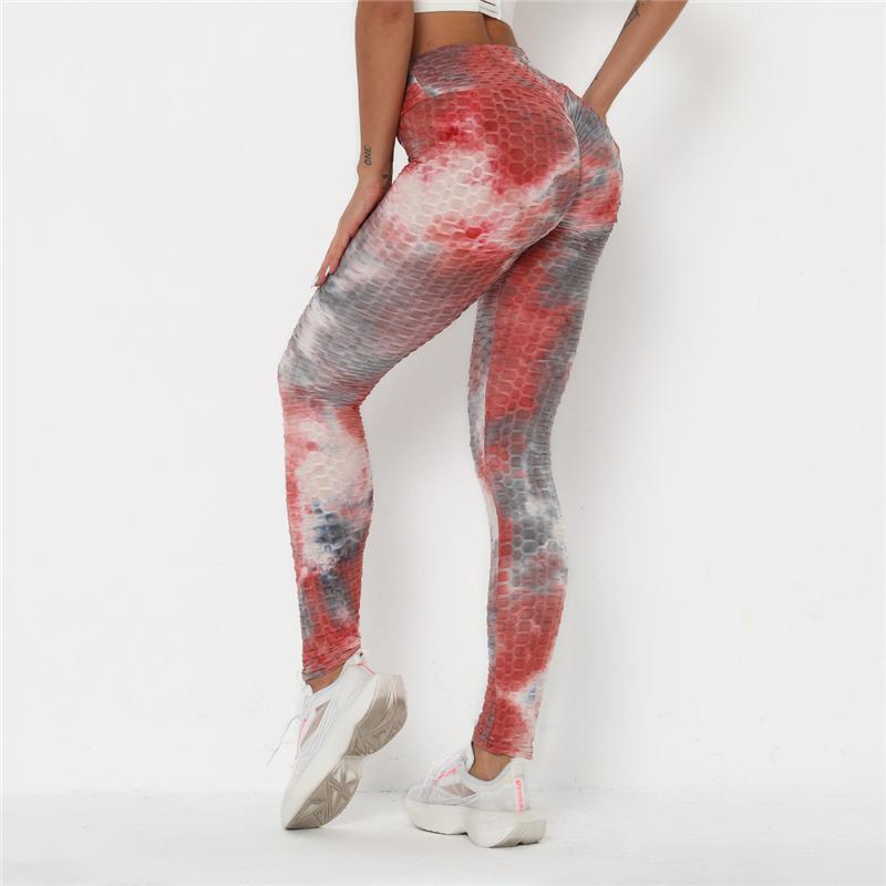 Newst Style Women High Waist Gyms Leggings Push Up Hip Fitness Pants Color Tie-dye Fashion Sport Leggings Anti Cellulite Legging