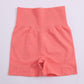 Solid High Waist Sport Shorts Women Gym Fitness Push Up Seamless Leggings New Running Workout Training Short pants Bottoms