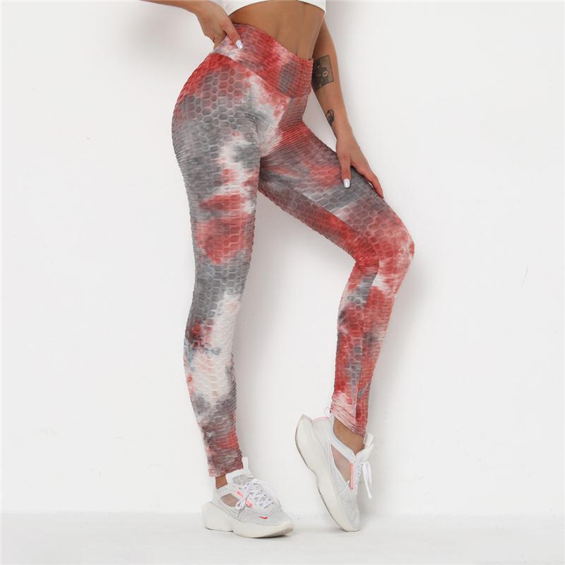 Newst Style Women High Waist Gyms Leggings Push Up Hip Fitness Pants Color Tie-dye Fashion Sport Leggings Anti Cellulite Legging