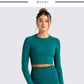 Two Piece Suit For Gym Fitness Long Sleeve Crop Top Leggings Sport Tracksuit Women Gym Clothing Ensemble Jogging Femme