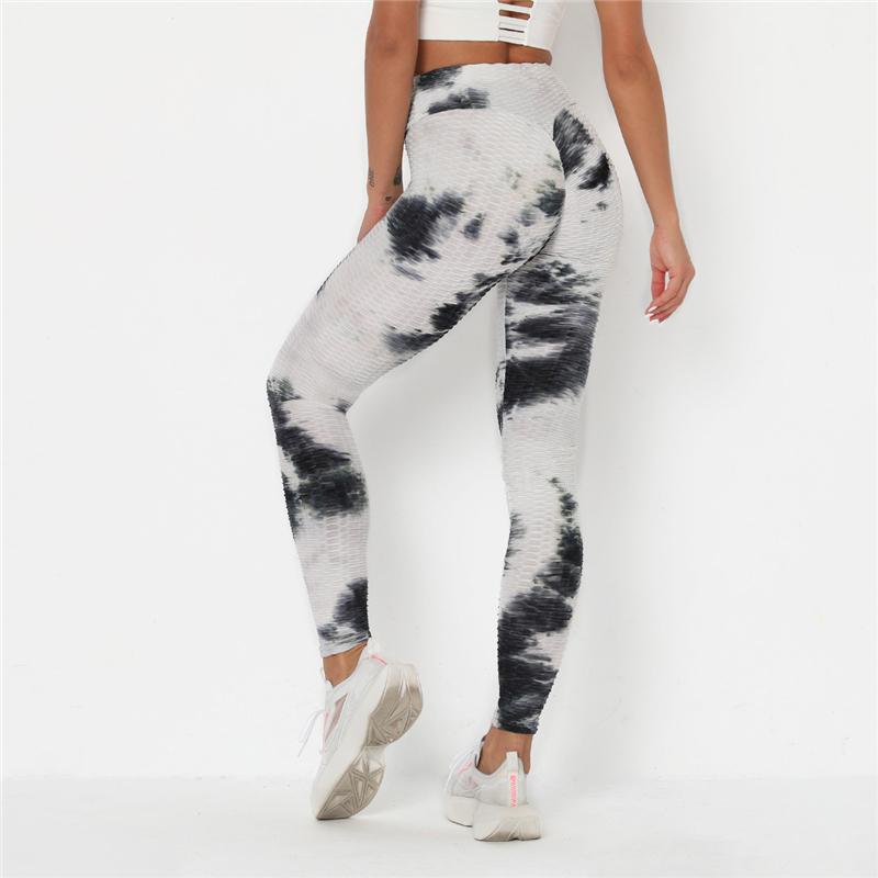 Newst Style Women High Waist Gyms Leggings Push Up Hip Fitness Pants Color Tie-dye Fashion Sport Leggings Anti Cellulite Legging