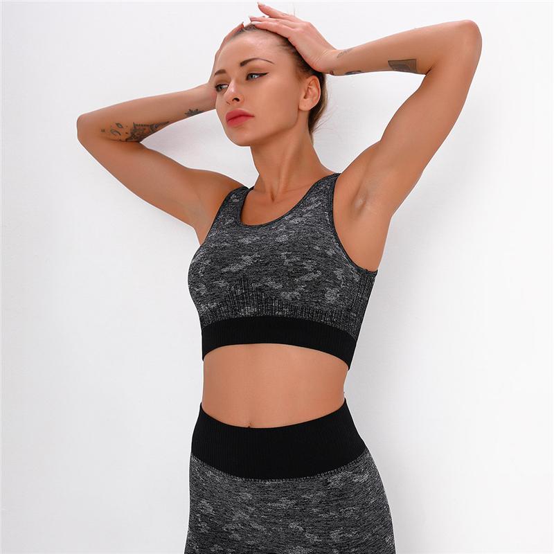 Women Hollow Out Back Sports Bra Seamless Sport Bra Running Sports underwear Fitness Crop Tops Bra Fitness Track And Field