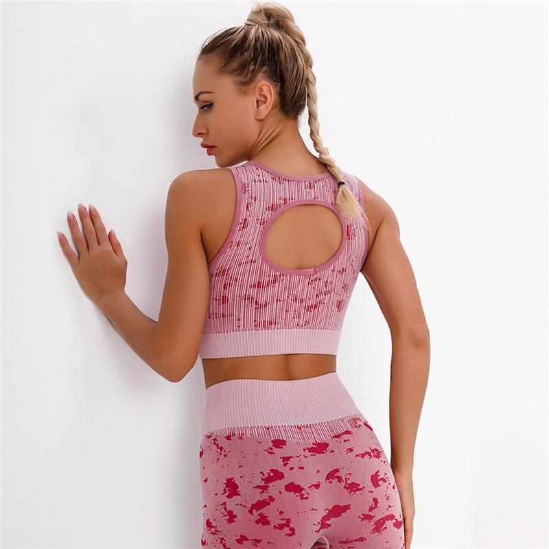 Women Hollow Out Back Sports Bra Seamless Sport Bra Running Sports underwear Fitness Crop Tops Bra Fitness Track And Field