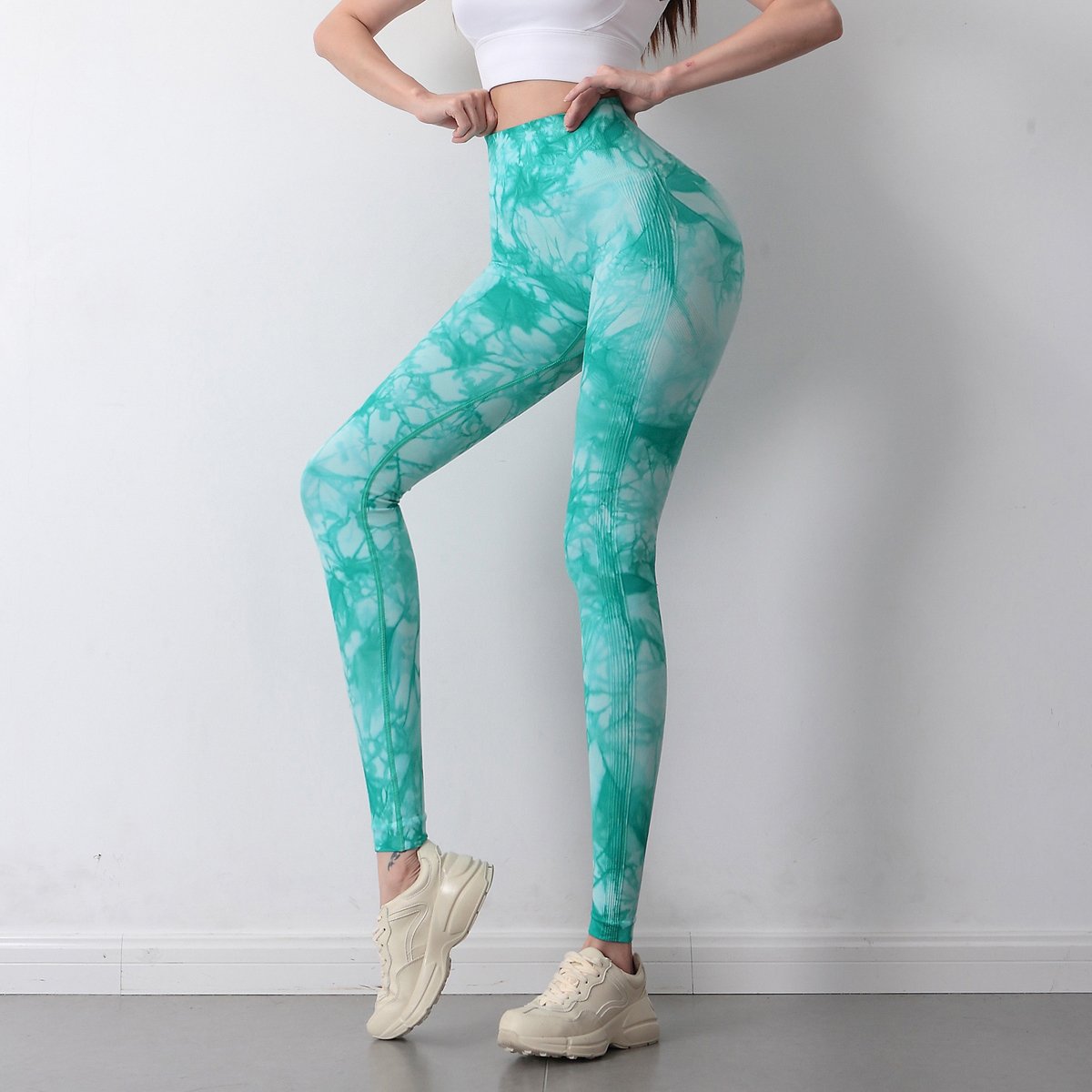 Women Pant Super Stretch Gym Leggings Women Fitness Pants Sport Women Fitness Breathable Tie Dye Ombre Workout Leggings