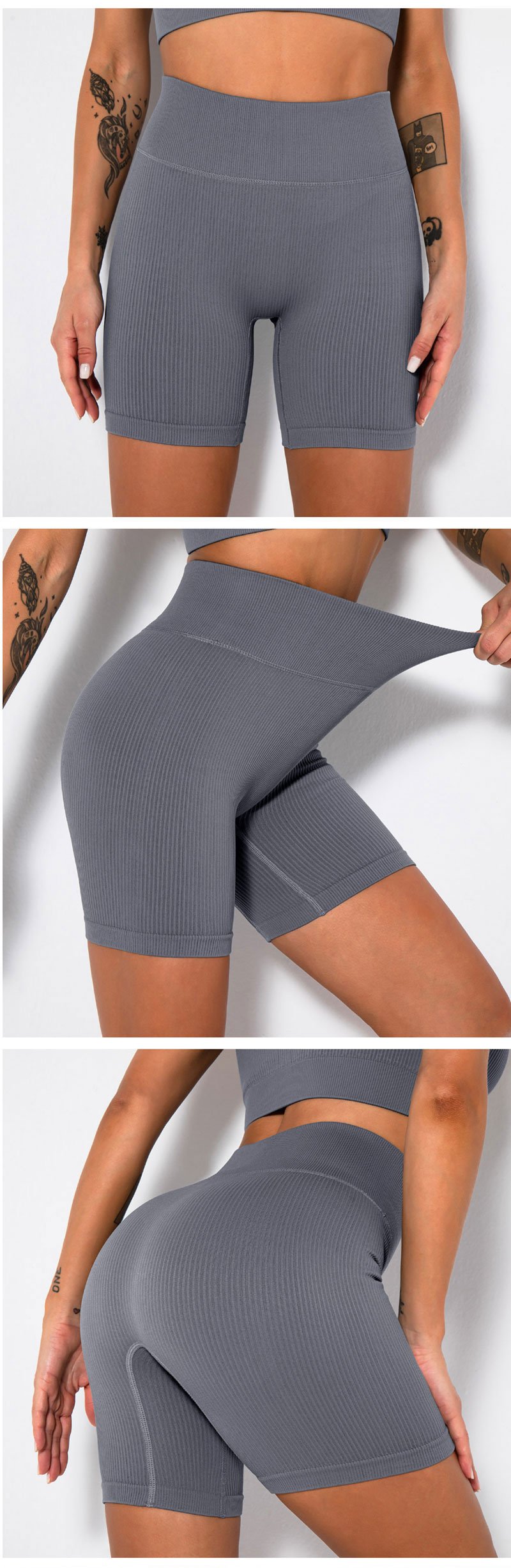 Seamless high Waist shorts Push Up Sport Women Fitness Running Pants Energy Seamless Leggings Gym Girl Tight Short Pants