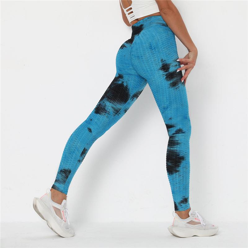 Newst Style Women High Waist Gyms Leggings Push Up Hip Fitness Pants Color Tie-dye Fashion Sport Leggings Anti Cellulite Legging