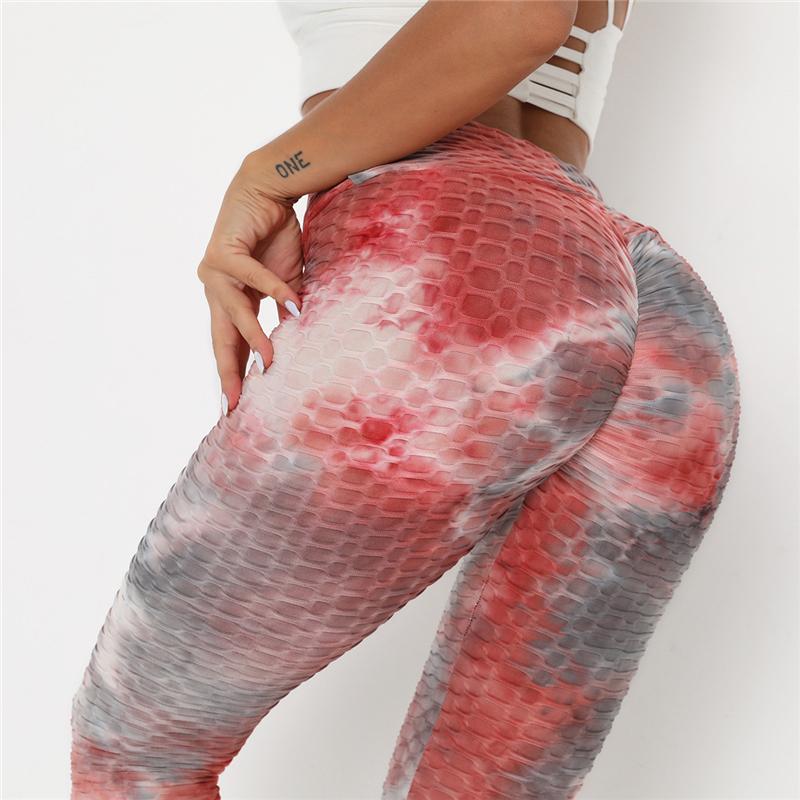 Newst Style Women High Waist Gyms Leggings Push Up Hip Fitness Pants Color Tie-dye Fashion Sport Leggings Anti Cellulite Legging