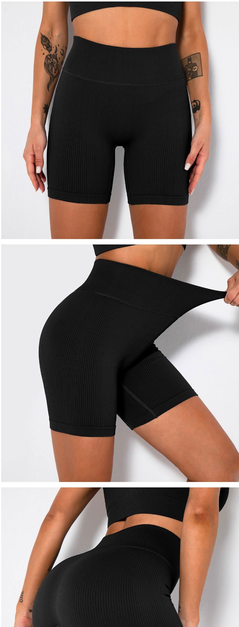 Seamless high Waist shorts Push Up Sport Women Fitness Running Pants Energy Seamless Leggings Gym Girl Tight Short Pants