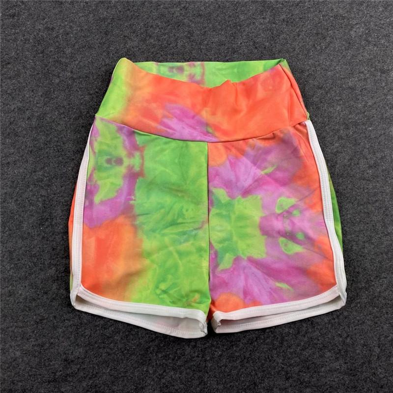 Running Shorts Stretch Gradient Sports Women Tie-Dye Gym Sports Short Pants Fitness Leggings Women Training High Waist Shorts