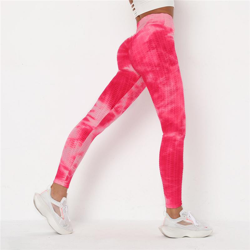 Newst Style Women High Waist Gyms Leggings Push Up Hip Fitness Pants Color Tie-dye Fashion Sport Leggings Anti Cellulite Legging