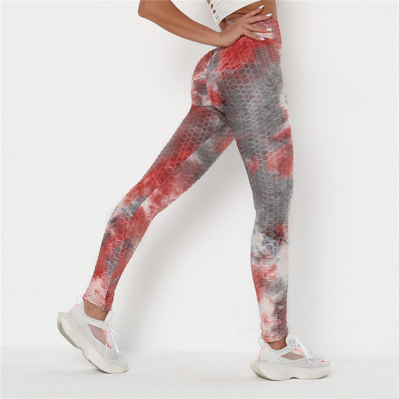 Newst Style Women High Waist Gyms Leggings Push Up Hip Fitness Pants Color Tie-dye Fashion Sport Leggings Anti Cellulite Legging