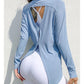 Spring Loose Round Neck Long-Sleeve Sports Shirt Women&#39;s Sweat-Absorbent Quick-Drying Knitted Running Fitness Top Casual t-Shirt
