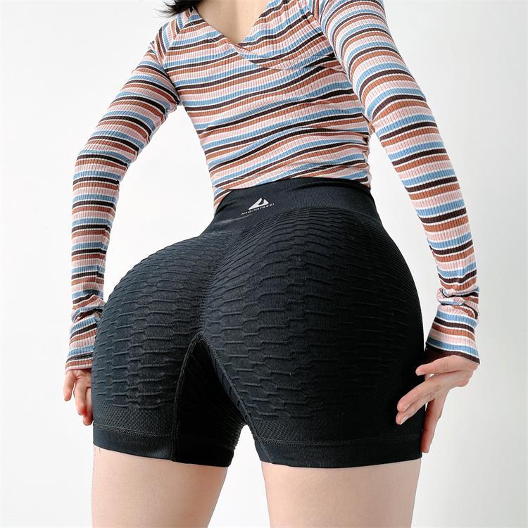 Slim Fit High Waist Gym Sport Shorts Hip Push Up Women Plain Soft Nylon Fitness Short Pants Running Shorts Workout Gym Shorts