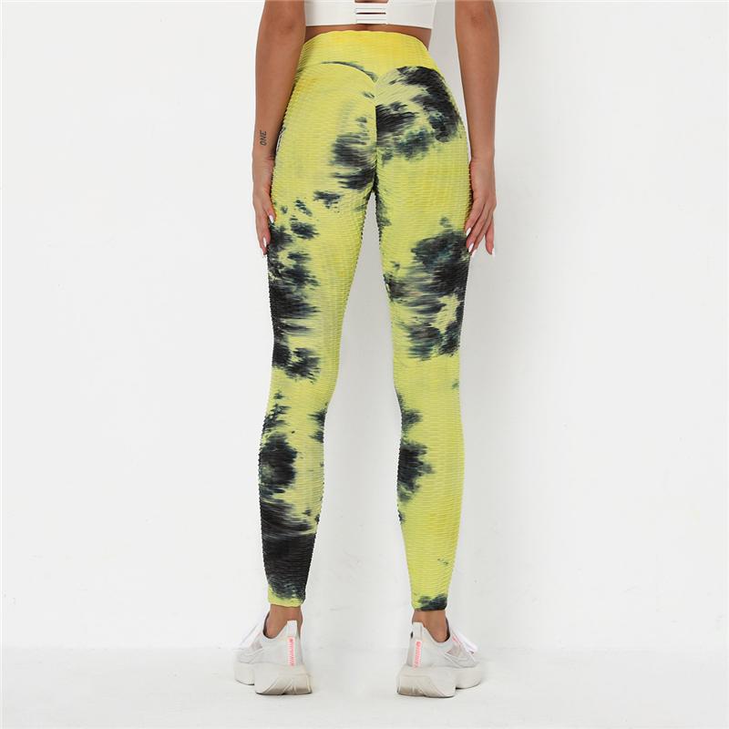 Newst Style Women High Waist Gyms Leggings Push Up Hip Fitness Pants Color Tie-dye Fashion Sport Leggings Anti Cellulite Legging