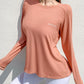 Spring Loose Round Neck Long-Sleeve Sports Shirt Women&#39;s Sweat-Absorbent Quick-Drying Knitted Running Fitness Top Casual t-Shirt
