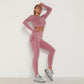 Winter Fitness Set Sports Suit Women Workout Sports Outfit Fitness Set Wear High Waist Gym Seamless Workout Clothes For Women