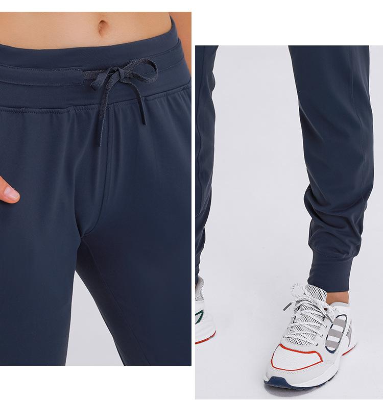 RVLFIT Naked-feel Fabric Workout Sport Joggers Pants Women Waist Drawstring Fitness Running Sweatpants with Two Side Pocket