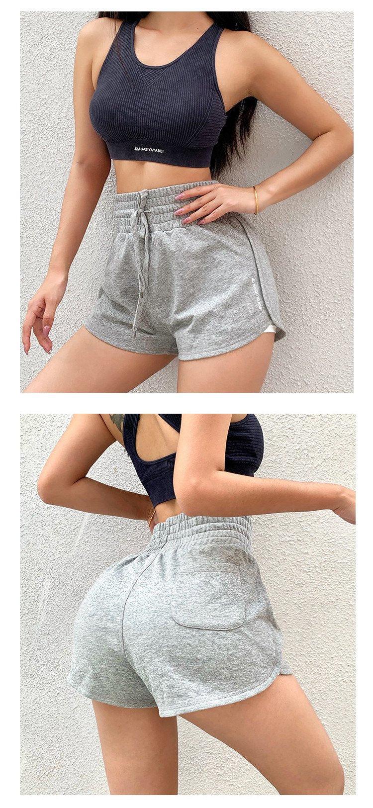 Sport Shorts Women Fitness Clothing High Waist Running Shorts Gym Anti-exposure Fitness Shorts Loose Breathable Training Shorts