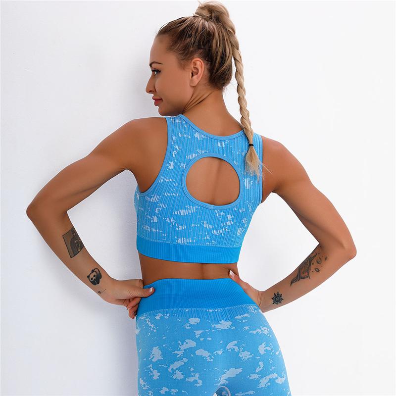 Women Hollow Out Back Sports Bra Seamless Sport Bra Running Sports underwear Fitness Crop Tops Bra Fitness Track And Field