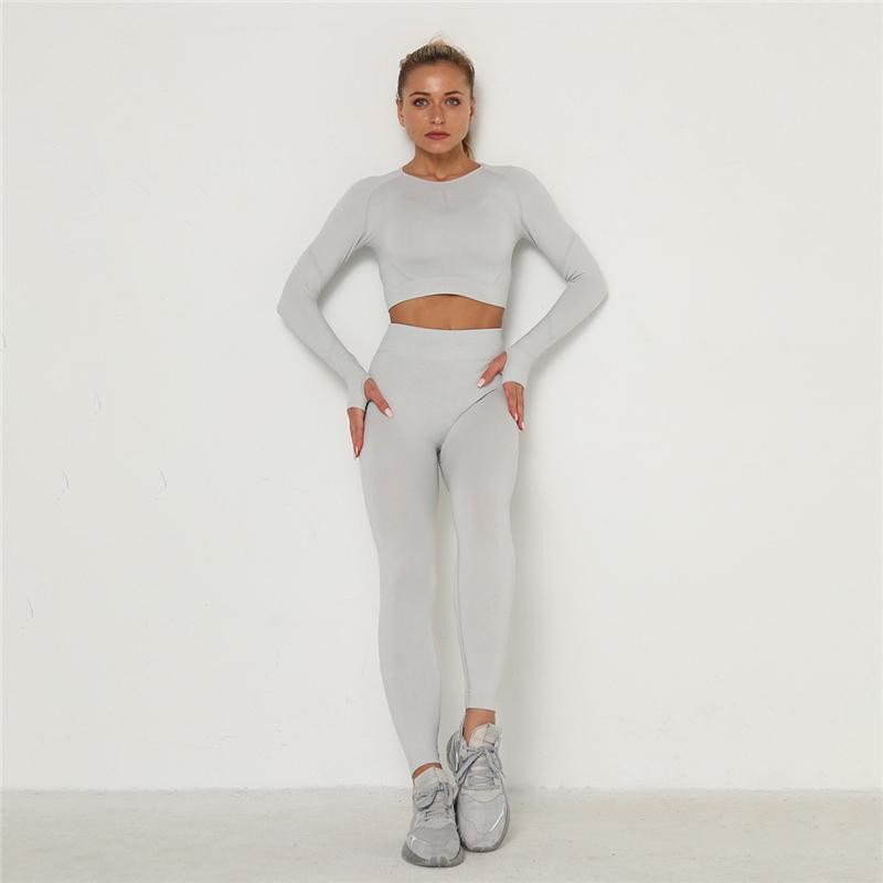 Winter Fitness Set Sports Suit Women Workout Sports Outfit Fitness Set Wear High Waist Gym Seamless Workout Clothes For Women