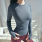 Women Seamless Sport Shirts Letter Printing Running Shirts Solid Color High Elastic Gym Top Breathable Long sleeve T-Shirts