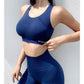 Women Shockproof Sports Bra Seamless Sports Running Fitness Brassiere Crop Tops Activewear Push Up Workout Women Underwear Gym