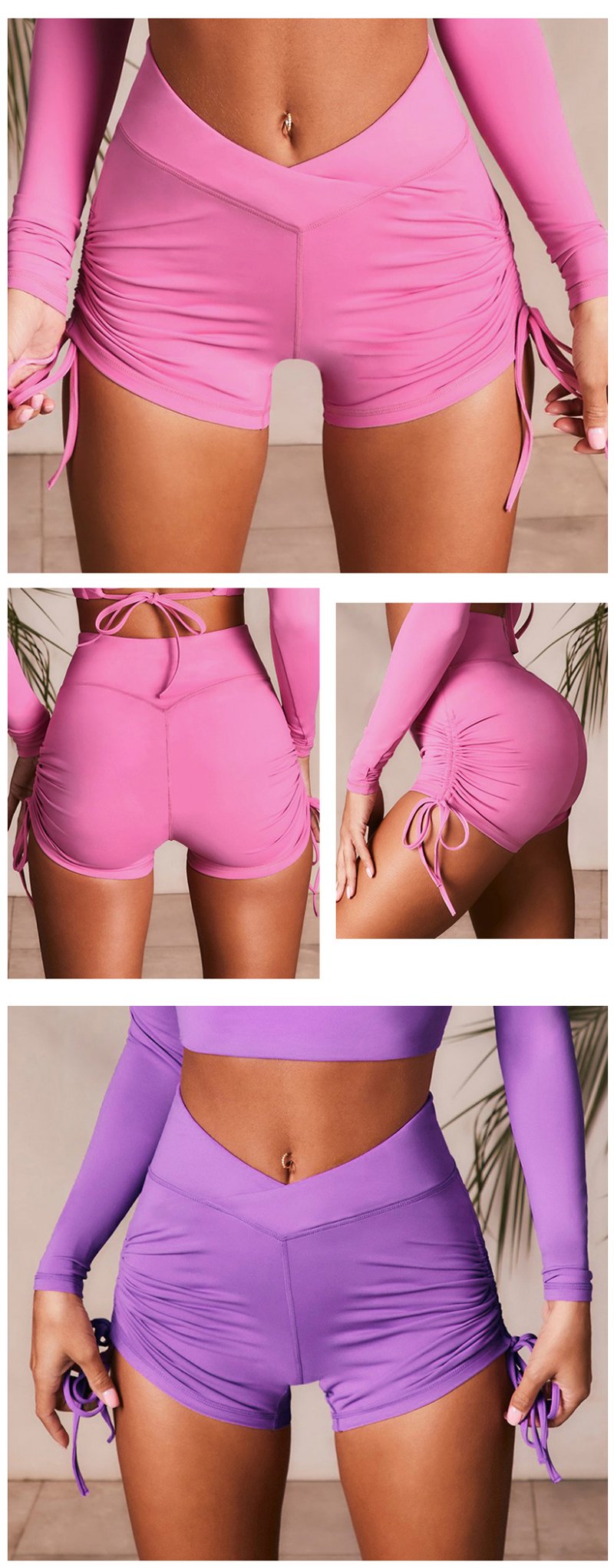 Summer Fitness Shorts Women Seamless High Waist Sport Gym Short Pant Female Beach Running Workout Short Pants Bottoms