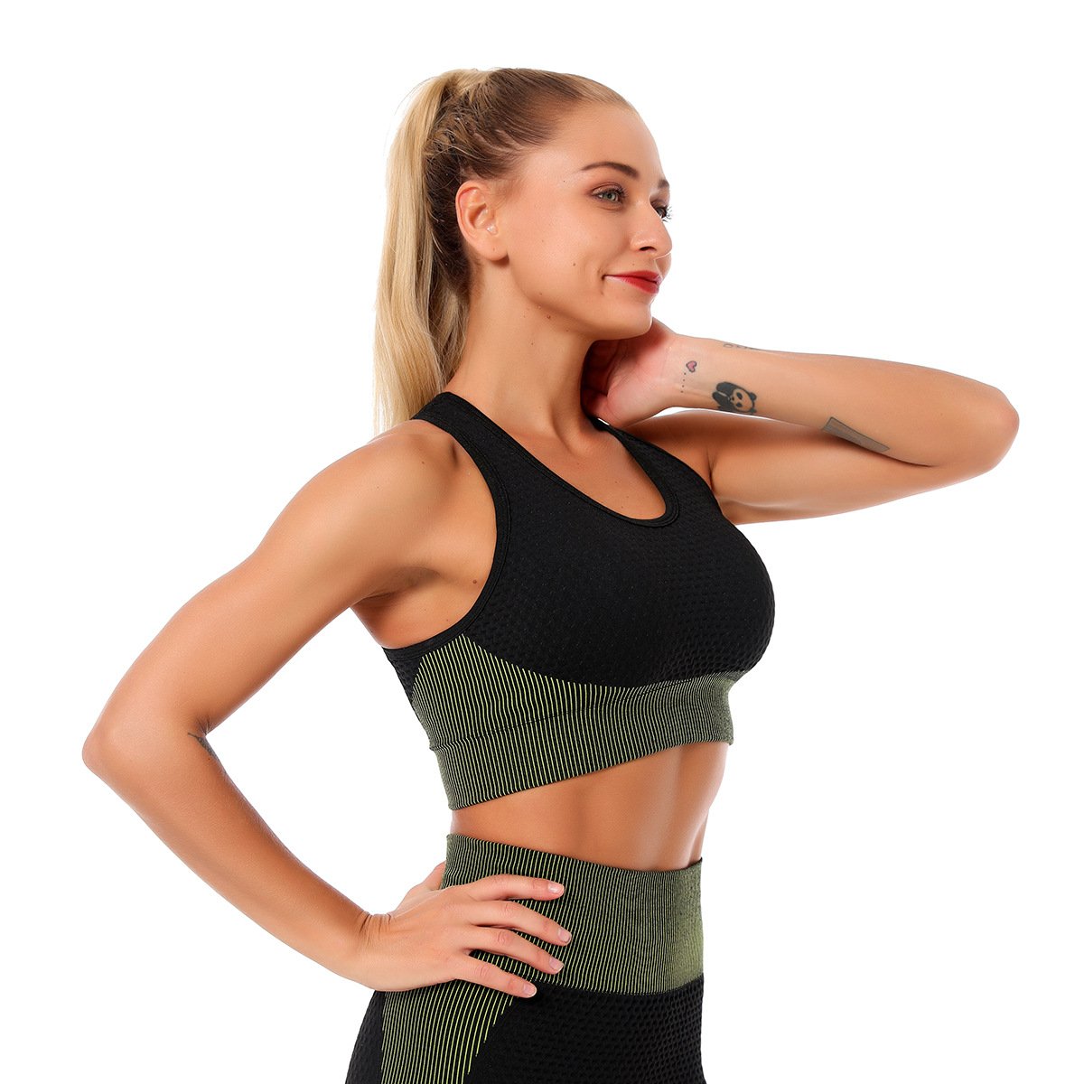 Women Seamless Sports Underwear Vest Cross Back  Straps Woman Outdoor Running Cycling Sports Bra Gym Fitness Vest Top