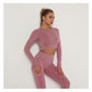 Winter Fitness Set Sports Suit Women Workout Sports Outfit Fitness Set Wear High Waist Gym Seamless Workout Clothes For Women