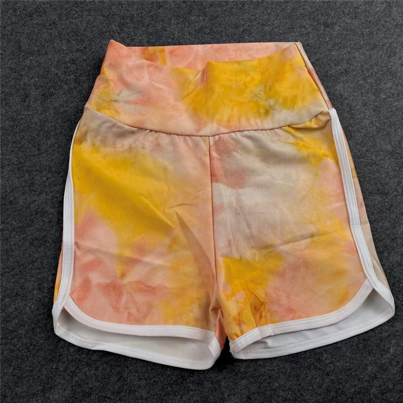 Running Shorts Stretch Gradient Sports Women Tie-Dye Gym Sports Short Pants Fitness Leggings Women Training High Waist Shorts