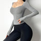 Long-Sleeved T-shirt Clothes Women&#39;s Stretch Quick-Drying Sports Tops Running Jackets Breathable Blouses Gym Training T-Shirt