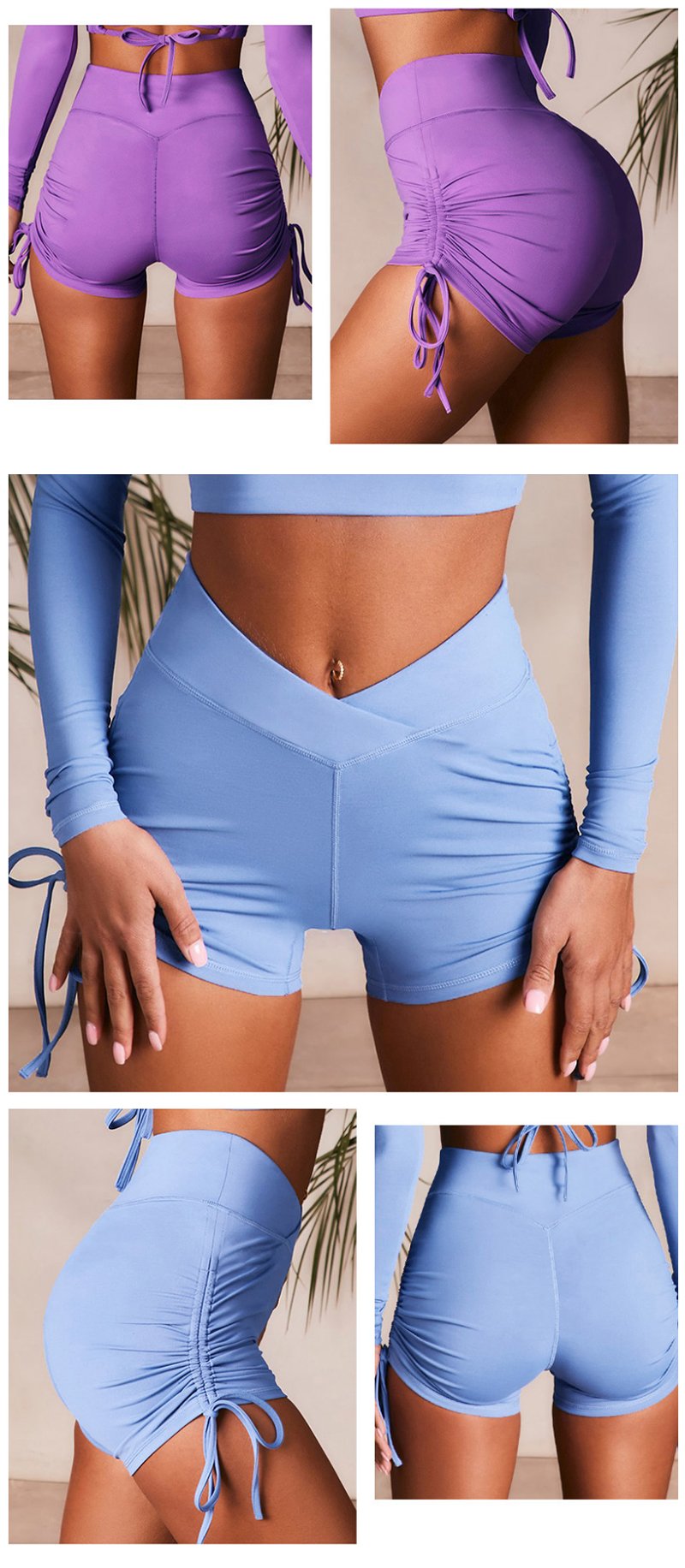 Summer Fitness Shorts Women Seamless High Waist Sport Gym Short Pant Female Beach Running Workout Short Pants Bottoms