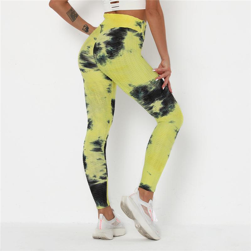 Newst Style Women High Waist Gyms Leggings Push Up Hip Fitness Pants Color Tie-dye Fashion Sport Leggings Anti Cellulite Legging