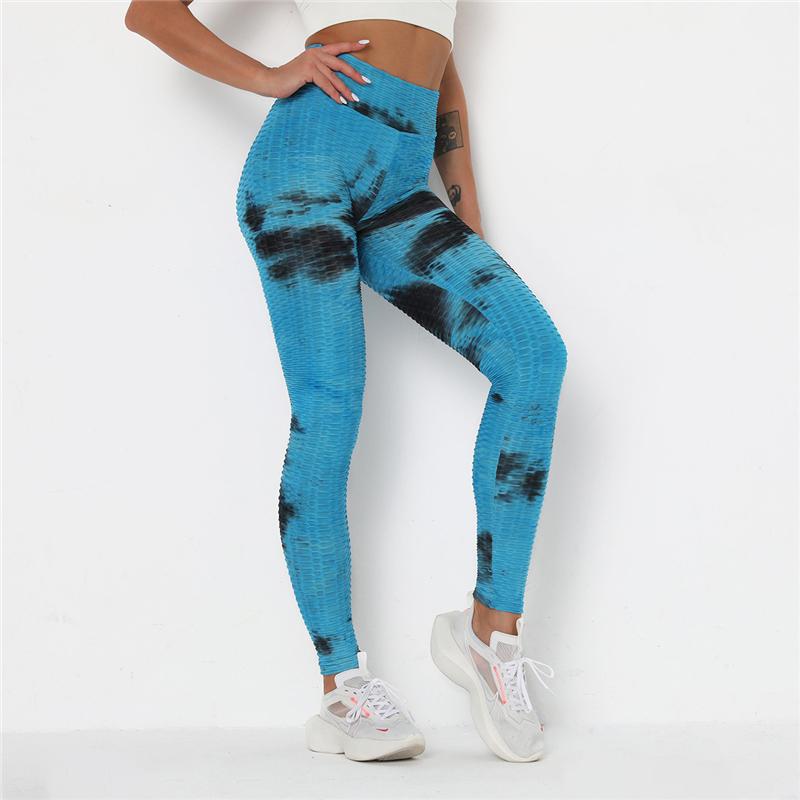 Newst Style Women High Waist Gyms Leggings Push Up Hip Fitness Pants Color Tie-dye Fashion Sport Leggings Anti Cellulite Legging