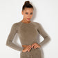 Women Gym T-shirt Seamless Quick Dry Tracksuit Long Sleeve Crop Tops Shirt Fitness Sports Tight Push Gym Workout Shirts And Vest