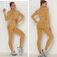 Winter Fitness Set Sports Suit Women Workout Sports Outfit Fitness Set Wear High Waist Gym Seamless Workout Clothes For Women