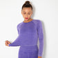 Women Gym T-shirt Seamless Quick Dry Tracksuit Long Sleeve Crop Tops Shirt Fitness Sports Tight Push Gym Workout Shirts And Vest