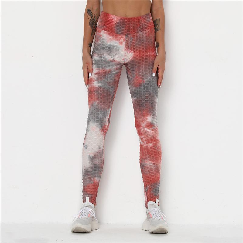 Newst Style Women High Waist Gyms Leggings Push Up Hip Fitness Pants Color Tie-dye Fashion Sport Leggings Anti Cellulite Legging