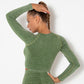 Women Gym T-shirt Seamless Quick Dry Tracksuit Long Sleeve Crop Tops Shirt Fitness Sports Tight Push Gym Workout Shirts And Vest