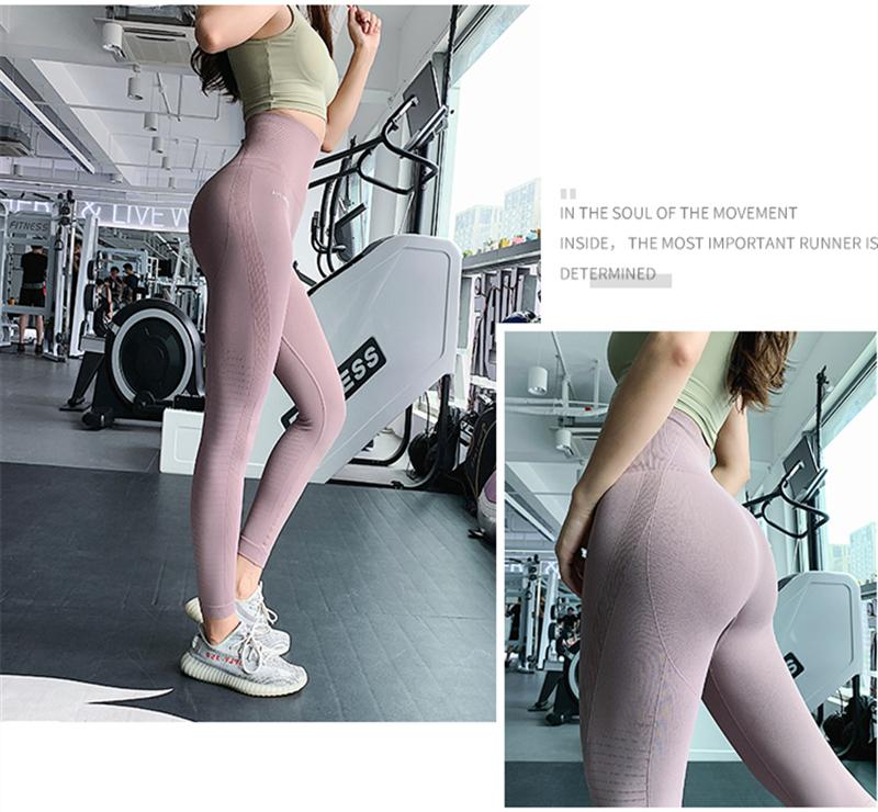 Seamless Tummy Control Sports Pants Women Stretchy High Waist Sports Pants Push Up Running Women Gym Fitness Leggings