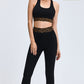 Women Leopard Belt Black Fitness Set Workout Women Seamless Gym Sports Set Fitness High Waist Leggings Bra Suits Clothing