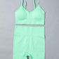 Women Sexy Seamless Shorts   Sports Bra Fitness Suit Gathering Gym Bra Quick-drying Breathable Sports Shorts Women&#39;s Short Set