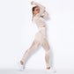 Women Sport Suit 2 Piece Fitness Tracksuit Set Gym Workout Clothes Long Sleeve Crop Top   High Waist Running Legging Fitness Set