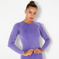 Women Gym T-shirt Seamless Quick Dry Tracksuit Long Sleeve Crop Tops Shirt Fitness Sports Tight Push Gym Workout Shirts And Vest